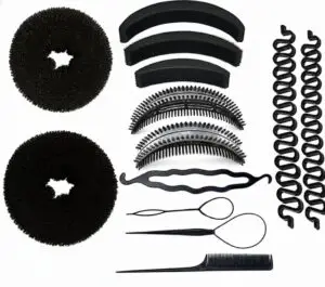 13-in-1 Hair Styling & Braiding Tool Set – Bun Makers, Puff Volumizers, Twist Clips, Hair Braiders & Styling Accessories Kit