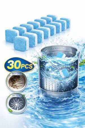 Washing Machine Cleaner Tablets (30 PCS) | Deep Drum Cleaning for Front & Top Load Washers